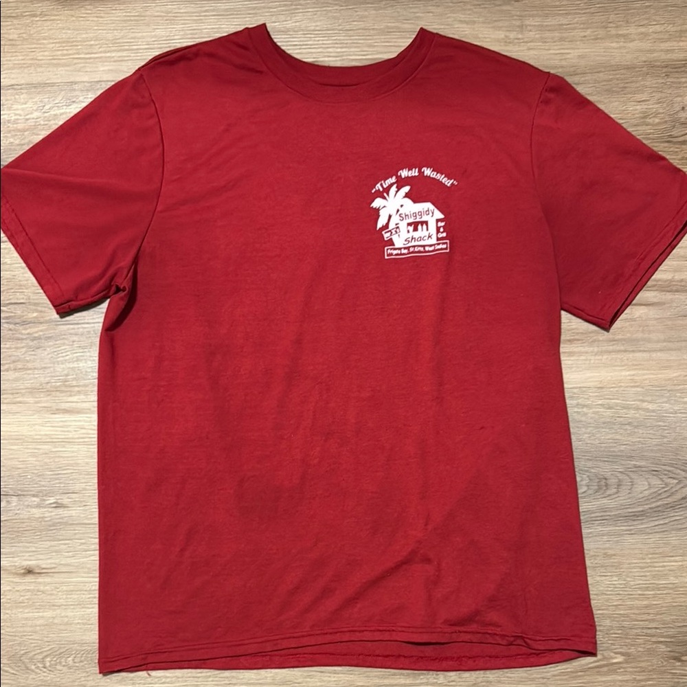 Mr. X’s Shiggidy Shack St. Kitts Beach Bar Gildan Red Short Sleeve Tee